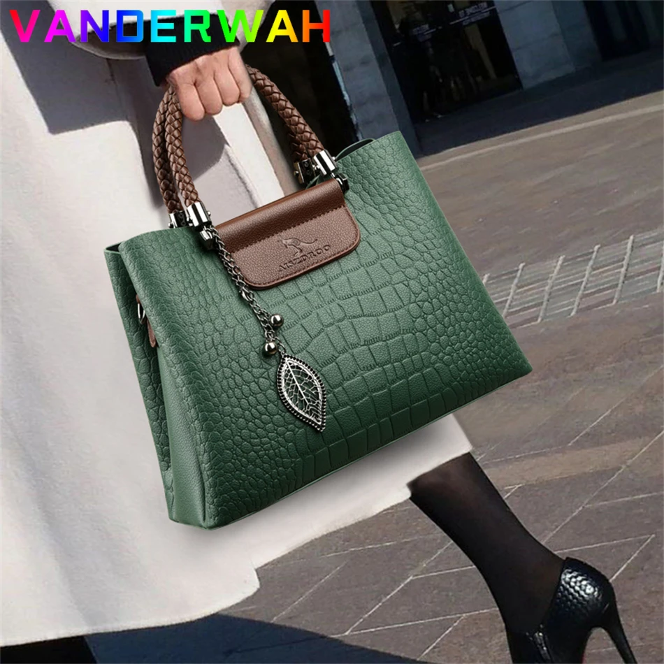 Women'S Kangaroo Bags - Echte Marke Leder 3 Schichten Alligator