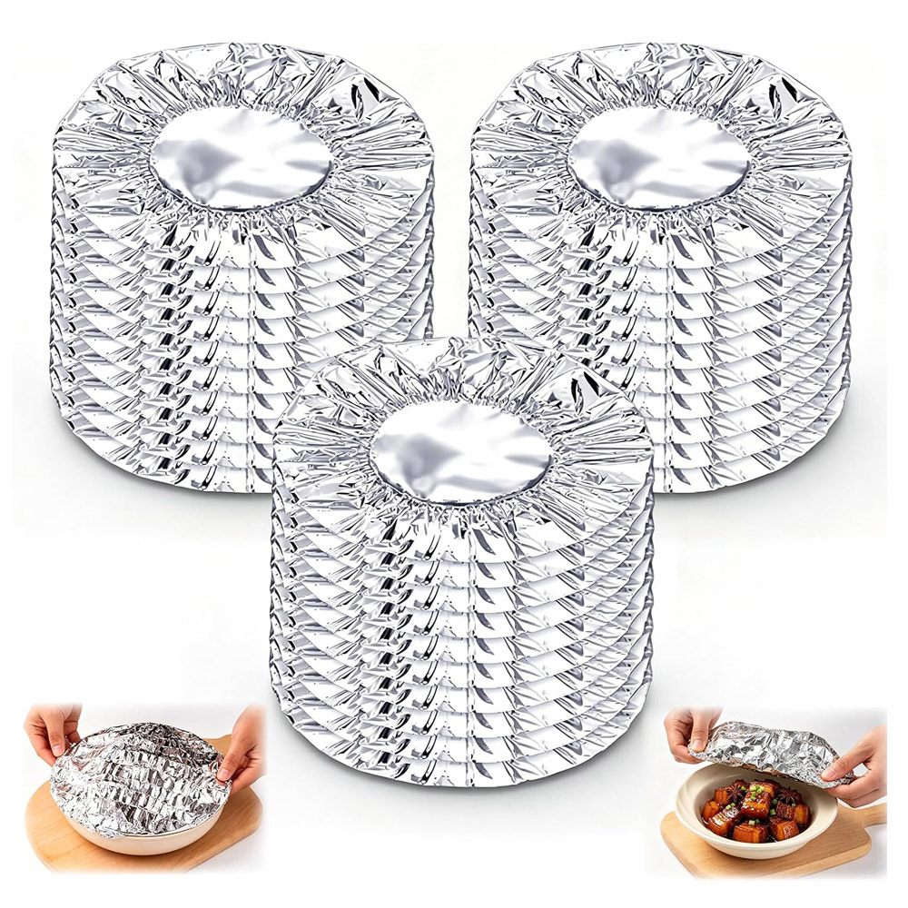 Circle Round Bag - Wiederverwendbare Aluminiumfolien-Lebensmittelabdeckungen, Pop-Up-Isolierabdeckungen aus Alufolie, Hitzeschutzdeckel