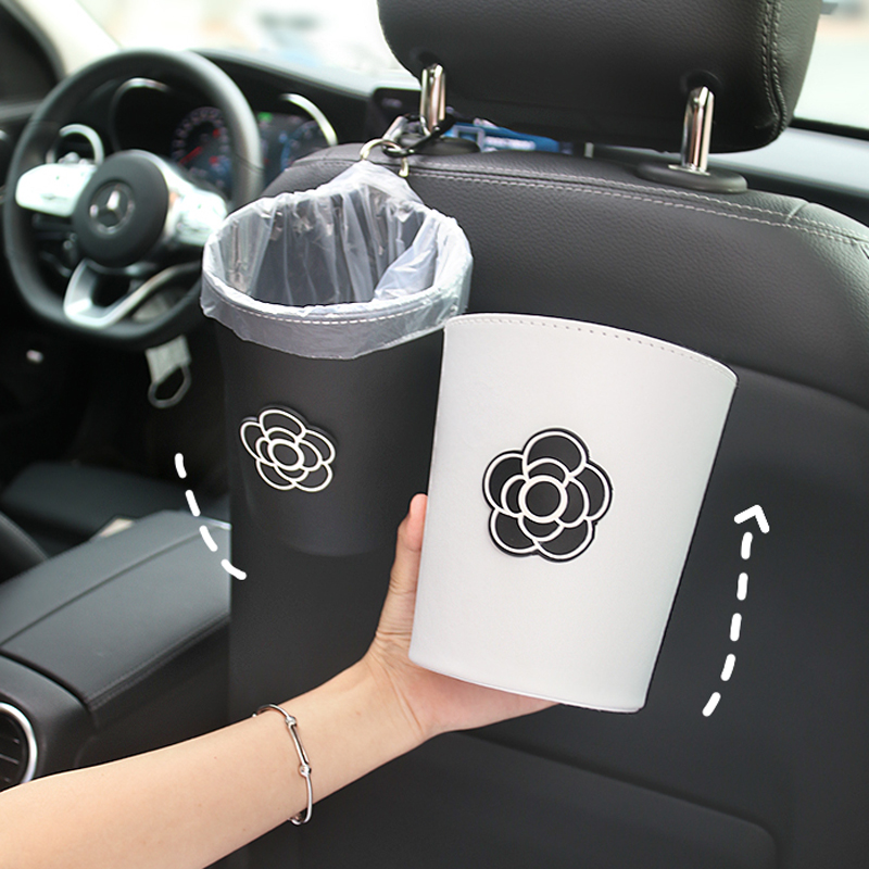 Circle Round Bag - Nette Cartoon Blume Auto Mülleimer Kann
