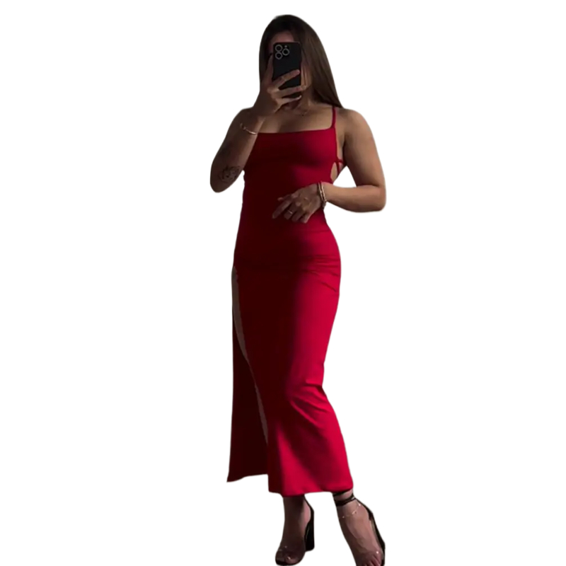 2025, sexy Straps-Schlitzkleid – Women Bags Winners Bewertung und Preis