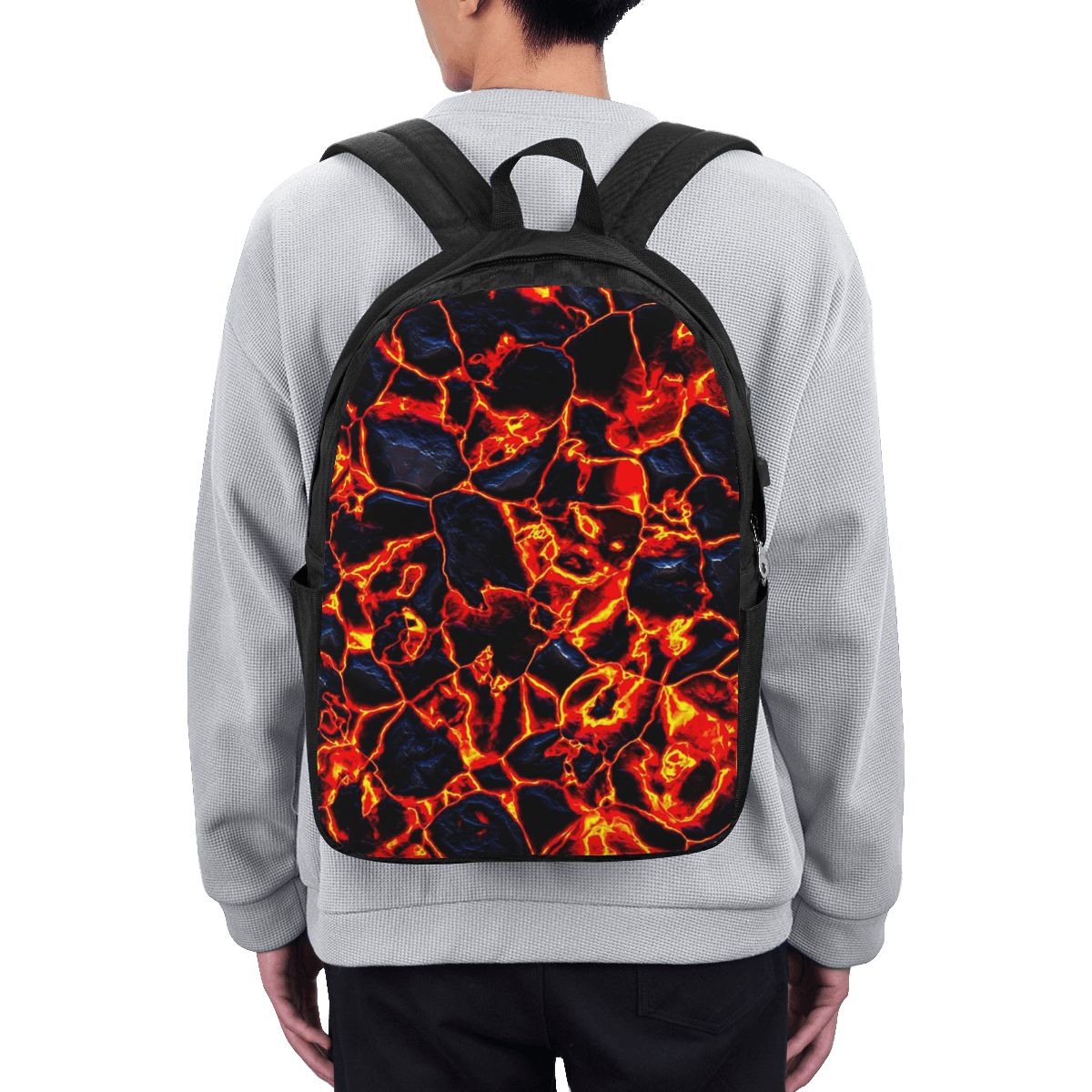 Magma-Vulkan-Lava-Feuer-Rucksa – Women'S Bags Travel Bewertung und Preis