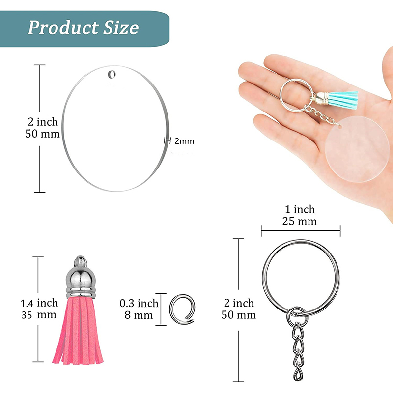 30Sets DIY Acryl Klare Scheibe – Circle Round Bag Bewertung und Preis